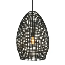 Online Pronto Wonen Hanglamp Orcia rond 46 cm rotan zwart