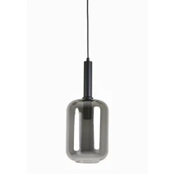 Pronto Wonen Hanglamp Peglio glas smoke zwart 1-lichts