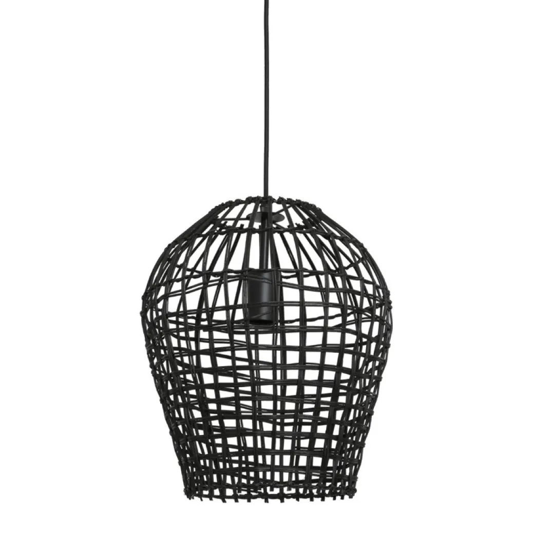 New Pronto Wonen Hanglamp Scarperio rond 31 cm rotan zwart