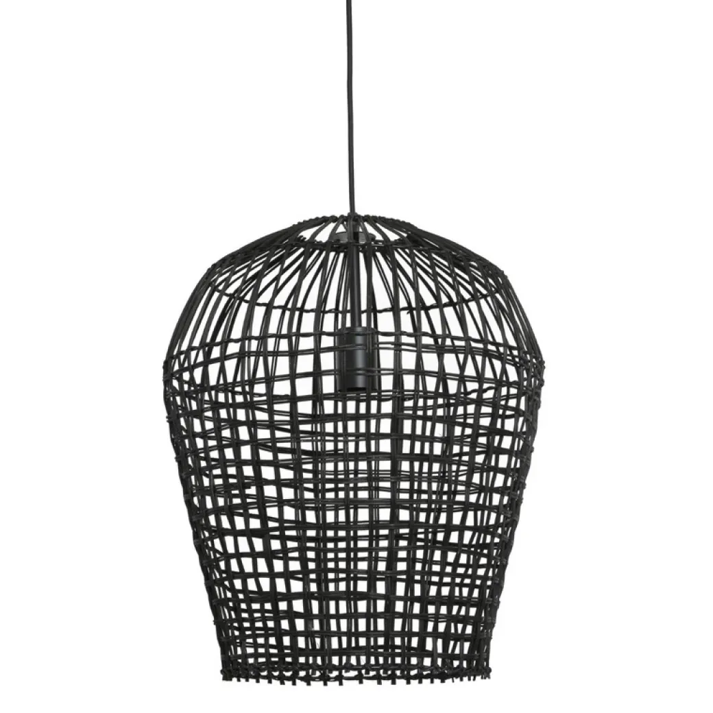 Hot Pronto Wonen Hanglamp Scarperio rond 40 cm rotan zwart