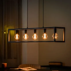 New Pronto Wonen Hanglamp Tiamo zwart staal 5-lichts