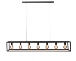 Pronto Wonen Hanglamp Tiamo zwart staal 7-lichts