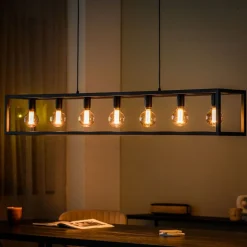 Pronto Wonen Hanglamp Tiamo zwart staal 7-lichts