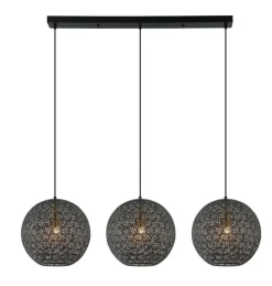 Clearance Pronto Wonen Hanglamp Tossica Ø 30 cm zwart staal 3-lichts