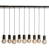 Pronto Wonen Hanglamp Trecate mat zwart 9-lichts
