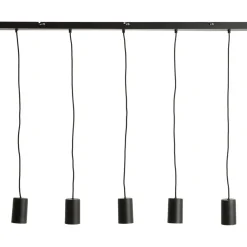 Best Pronto Wonen Hanglamp Trecate mat zwart 5-lichts