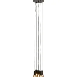 Hot Pronto Wonen Hanglamp Trecate mat zwart 5-lichts rond