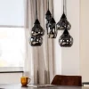 Outlet Pronto Wonen Hanglamp zwart smoke glas 6-lichts - Lungo