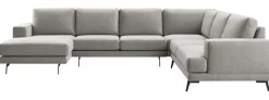 Sale Pronto Wonen Hoekbank Acante HR-schuim zitting grijs