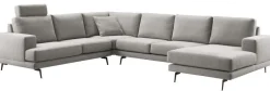 Pronto Wonen Hoekbank Acante pocket/visco zitting grijs