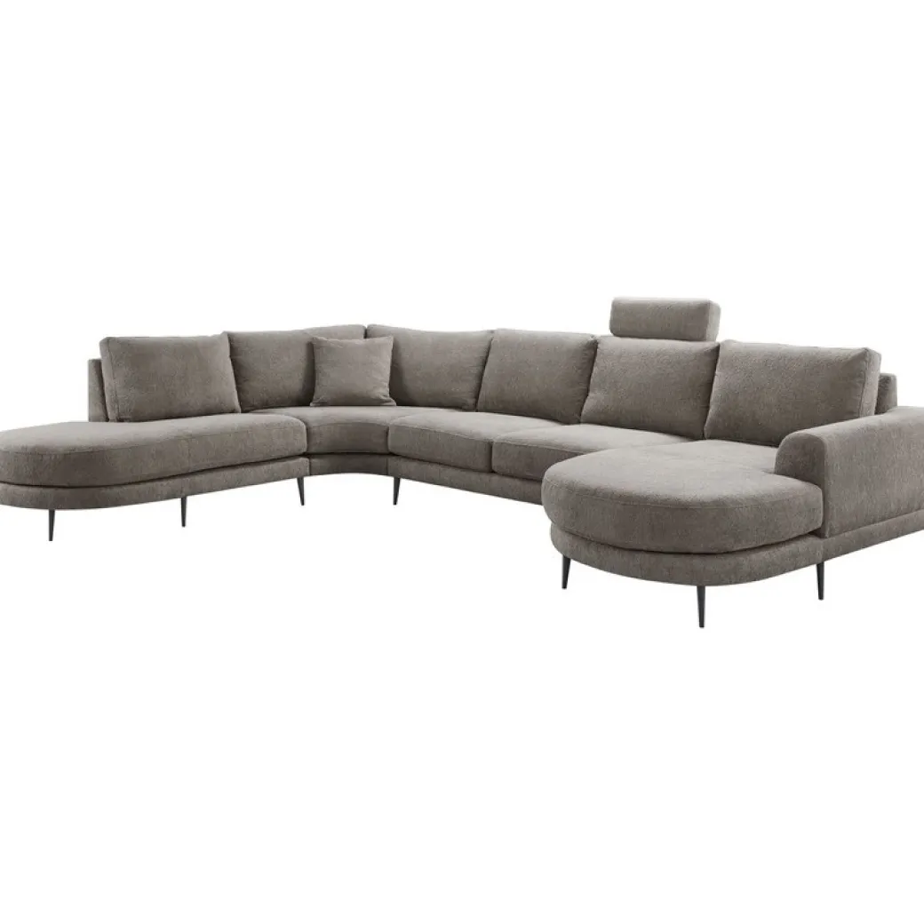 Outlet Pronto Wonen Hoekbank Aziri pocket visco zitting excellent rug taupe