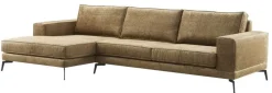 Clearance Pronto Wonen Hoekbank links Andelo HR/visco zitting bruin