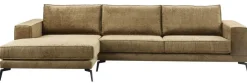 Outlet Pronto Wonen Hoekbank links Andelo pocket/visco zitting bruin
