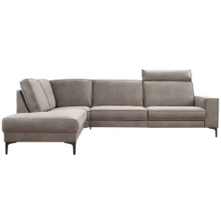 Discount Pronto Wonen Hoekbank links Barrio bruin relaxfunctie excellent comfort