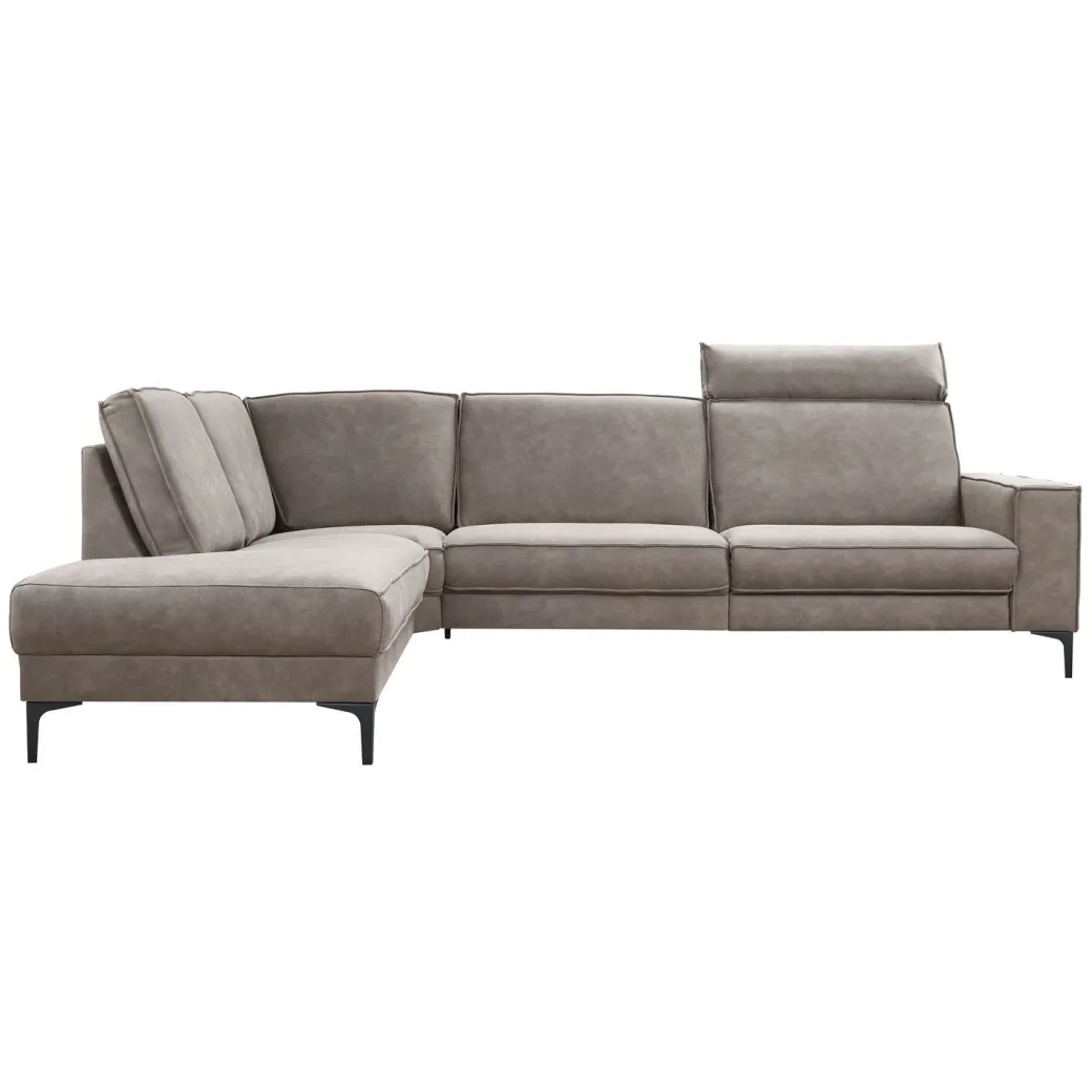 Discount Pronto Wonen Hoekbank links Barrio bruin relaxfunctie excellent comfort