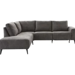 Online Pronto Wonen Hoekbank links Davanti pocket HR koudschuim donkergrijs