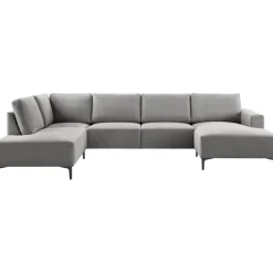 Sale Pronto Wonen Hoekbank links Fabria donkergrijs basic comfort