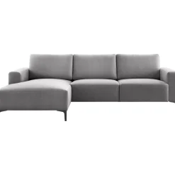 Hot Pronto Wonen Hoekbank links Fabria grijs basic comfort