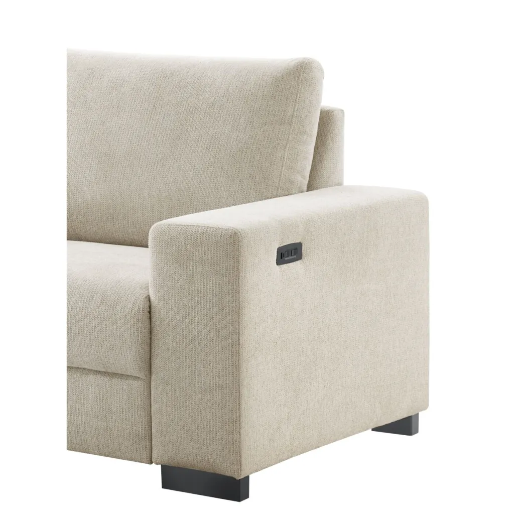 Discount Pronto Wonen Hoekbank links Florance HR koudschuim zandbeige relaxfunctie