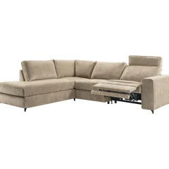 Best Pronto Wonen Hoekbank links Licato taupe relaxfunctie excellent comfort
