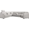 Online Pronto Wonen Hoekbank links Muscolo grijs relaxfunctie premium comfort