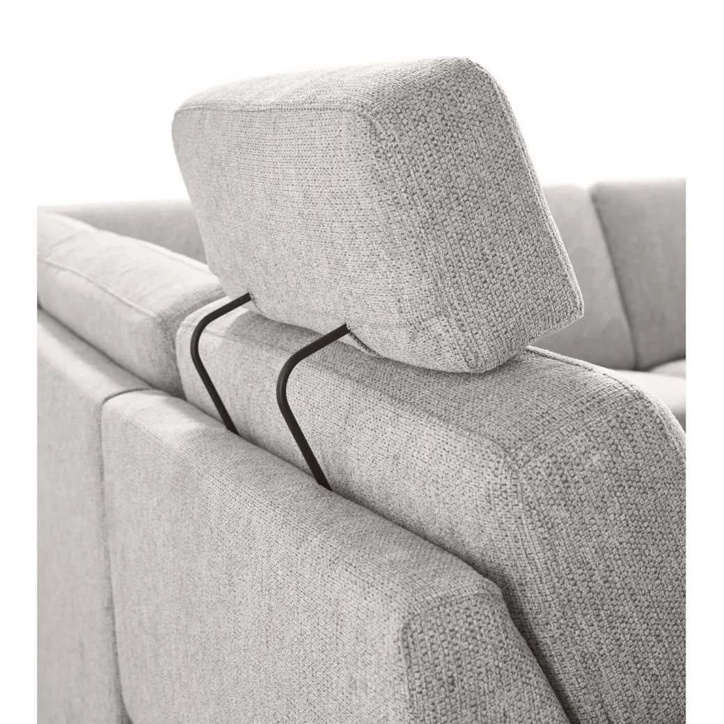Online Pronto Wonen Hoekbank links Muscolo grijs relaxfunctie premium comfort