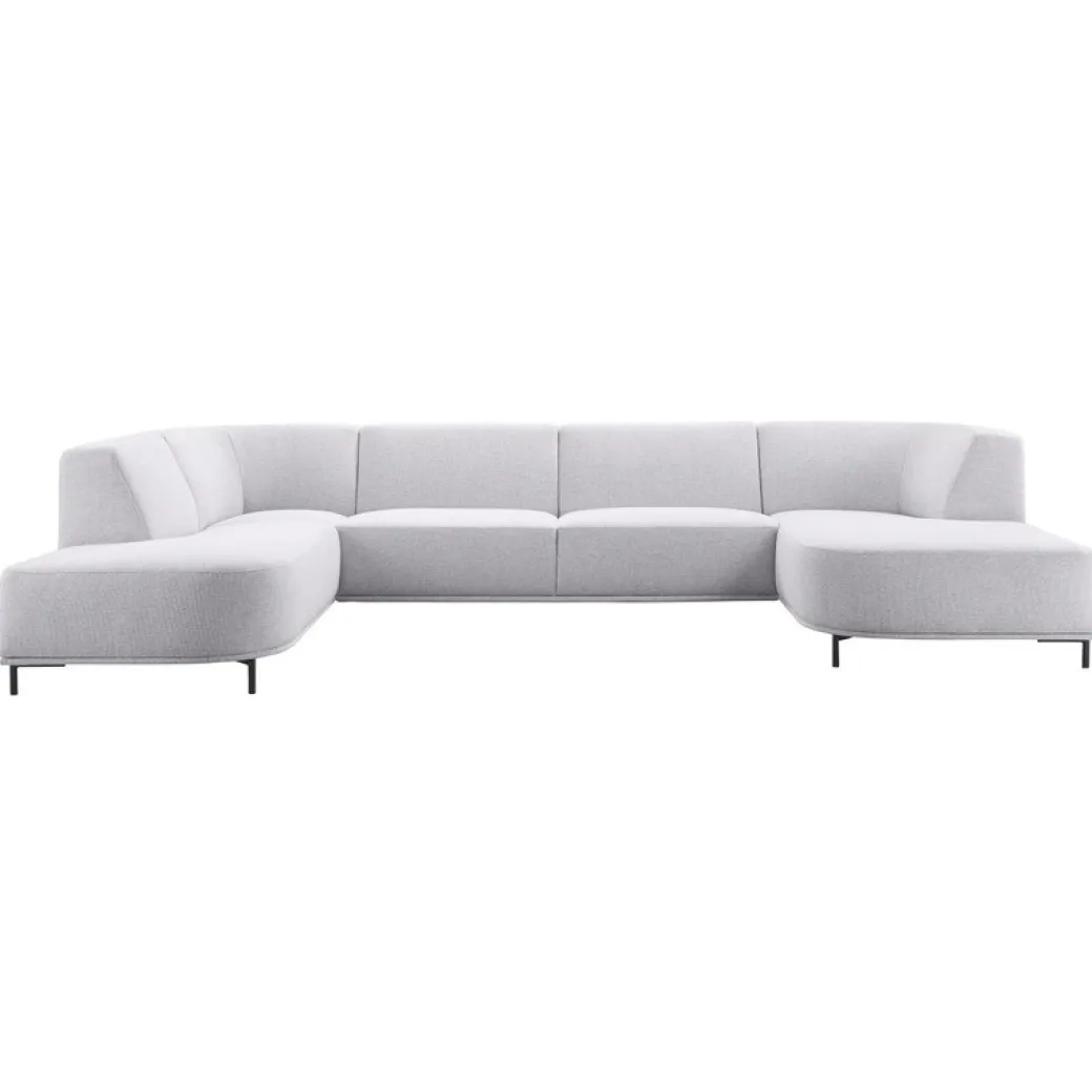 Outlet Pronto Wonen Hoekbank links Pantini lichtgrijs excellent comfort