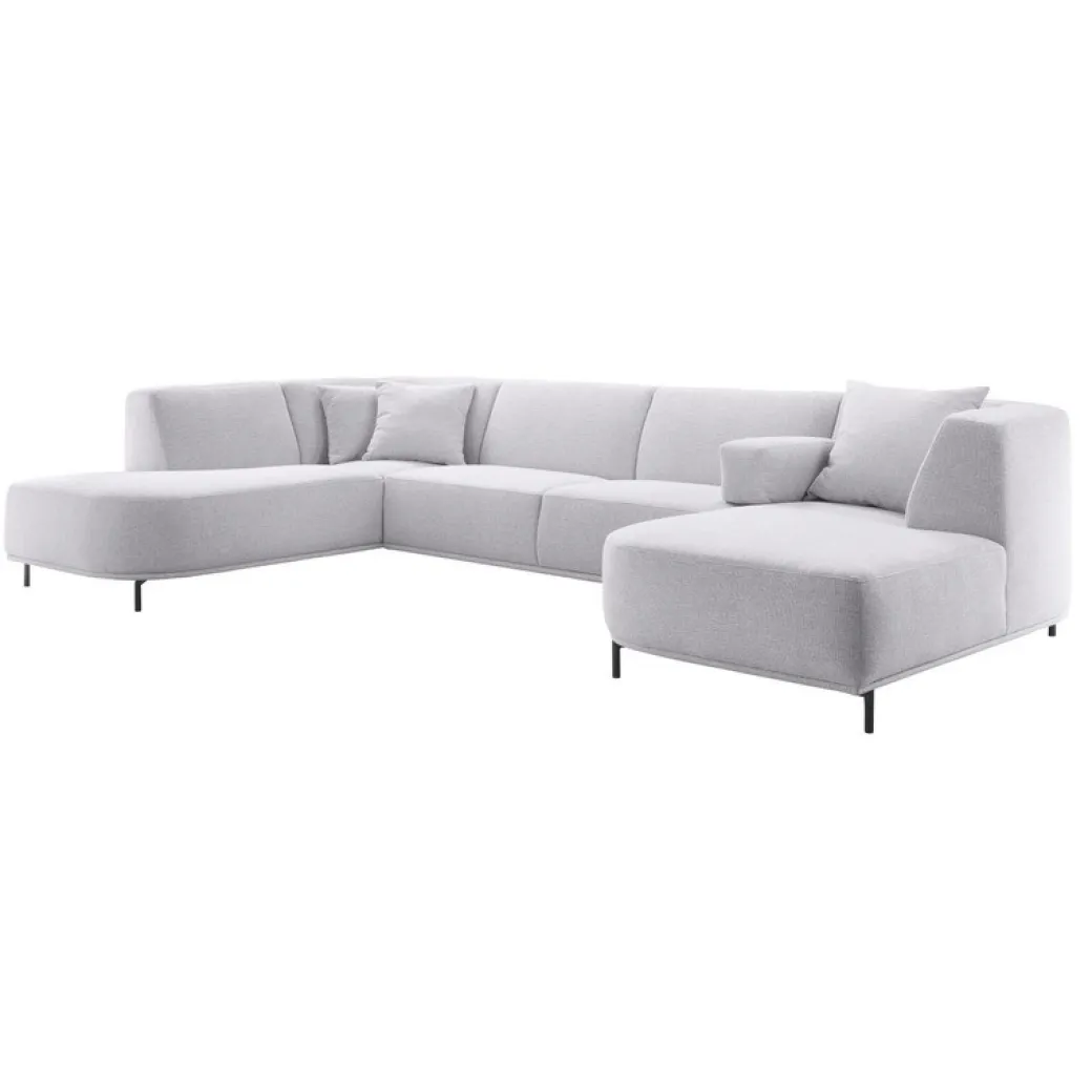 Outlet Pronto Wonen Hoekbank links Pantini lichtgrijs excellent comfort