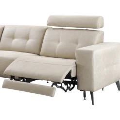 Pronto Wonen Hoekbank links Piorino pocketvering lichtgrijs relaxfunctie