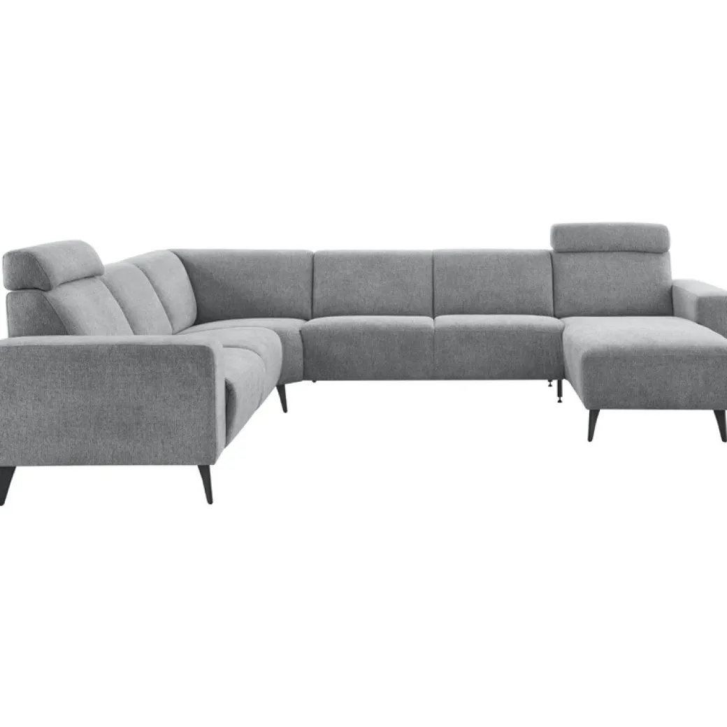 Discount Pronto Wonen Hoekbank links Puento gerecycled polyether HR-zitting grijs