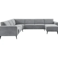 Pronto Wonen Hoekbank links Puento gerecycled polyether HR-zitting grijs