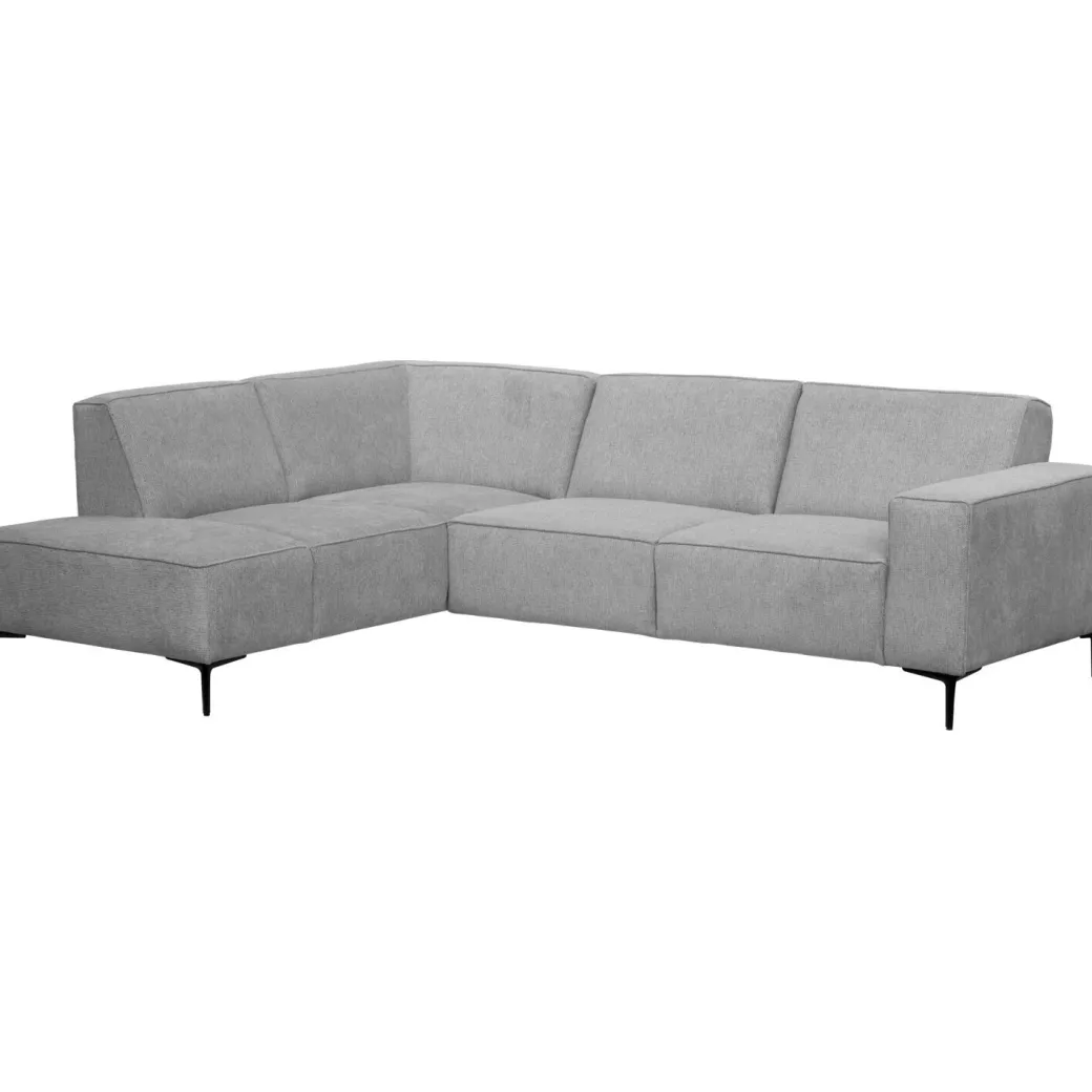 Outlet Pronto Wonen Hoekbank links Riccione lichtgrijs basic comfort