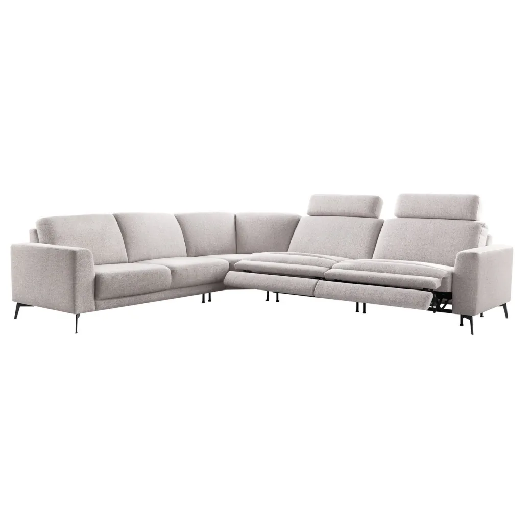 Discount Pronto Wonen Hoekbank Moscato bonell HR-schuim zitting lichtgrijs