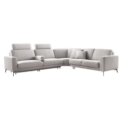 Online Pronto Wonen Hoekbank Moscato bonell HR-schuim zitting lichtgrijs