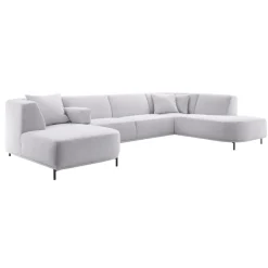 Clearance Pronto Wonen Hoekbank Pantini HR-schuim zitting lichtgrijs