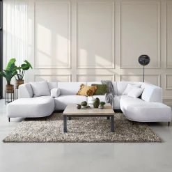 Outlet Pronto Wonen Hoekbank Pantini lichtgrijs