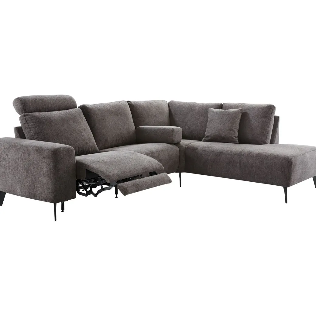 Discount Pronto Wonen Hoekbank rechts Davanti pocket HR koudschuim donkergrijs