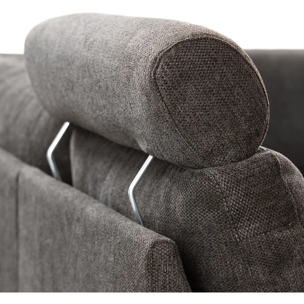 Discount Pronto Wonen Hoekbank rechts Davanti pocket HR koudschuim donkergrijs