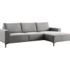 Online Pronto Wonen Hoekbank rechts Fabria grijs basic comfort