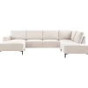 Clearance Pronto Wonen Hoekbank rechts Fabria groot beige basic comfort