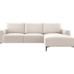 Pronto Wonen Hoekbank rechts Fabria polyetherschuim beige