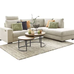 Pronto Wonen Hoekbank rechts Florance HR koudschuim zandbeige relaxfunctie