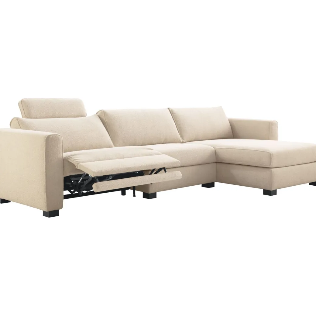 Best Pronto Wonen Hoekbank rechts Licato naturel relaxfunctie premium comfort