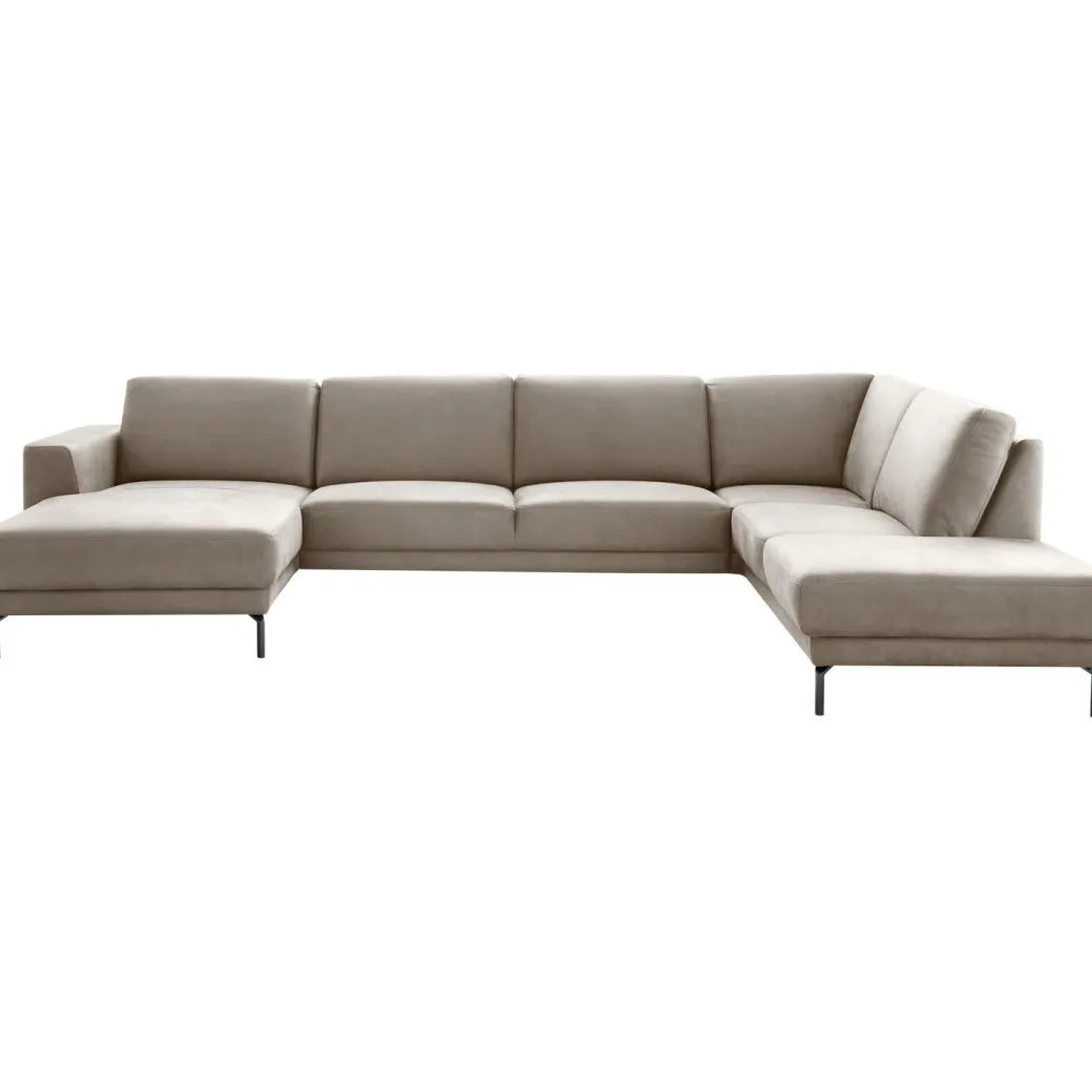 Discount Pronto Wonen Hoekbank rechts Moscato traagschuim beige relaxfunctie