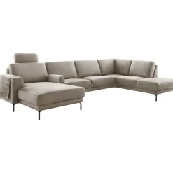 Discount Pronto Wonen Hoekbank rechts Moscato traagschuim beige relaxfunctie