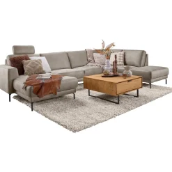 Discount Pronto Wonen Hoekbank rechts Moscato traagschuim beige relaxfunctie