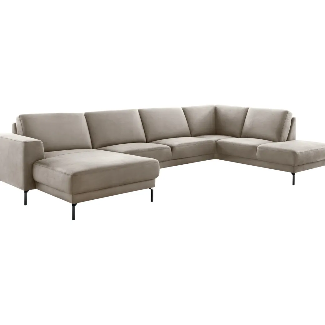 Discount Pronto Wonen Hoekbank rechts Moscato traagschuim beige relaxfunctie