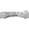 New Pronto Wonen Hoekbank rechts Muscolo grijs relaxfunctie premium comfort