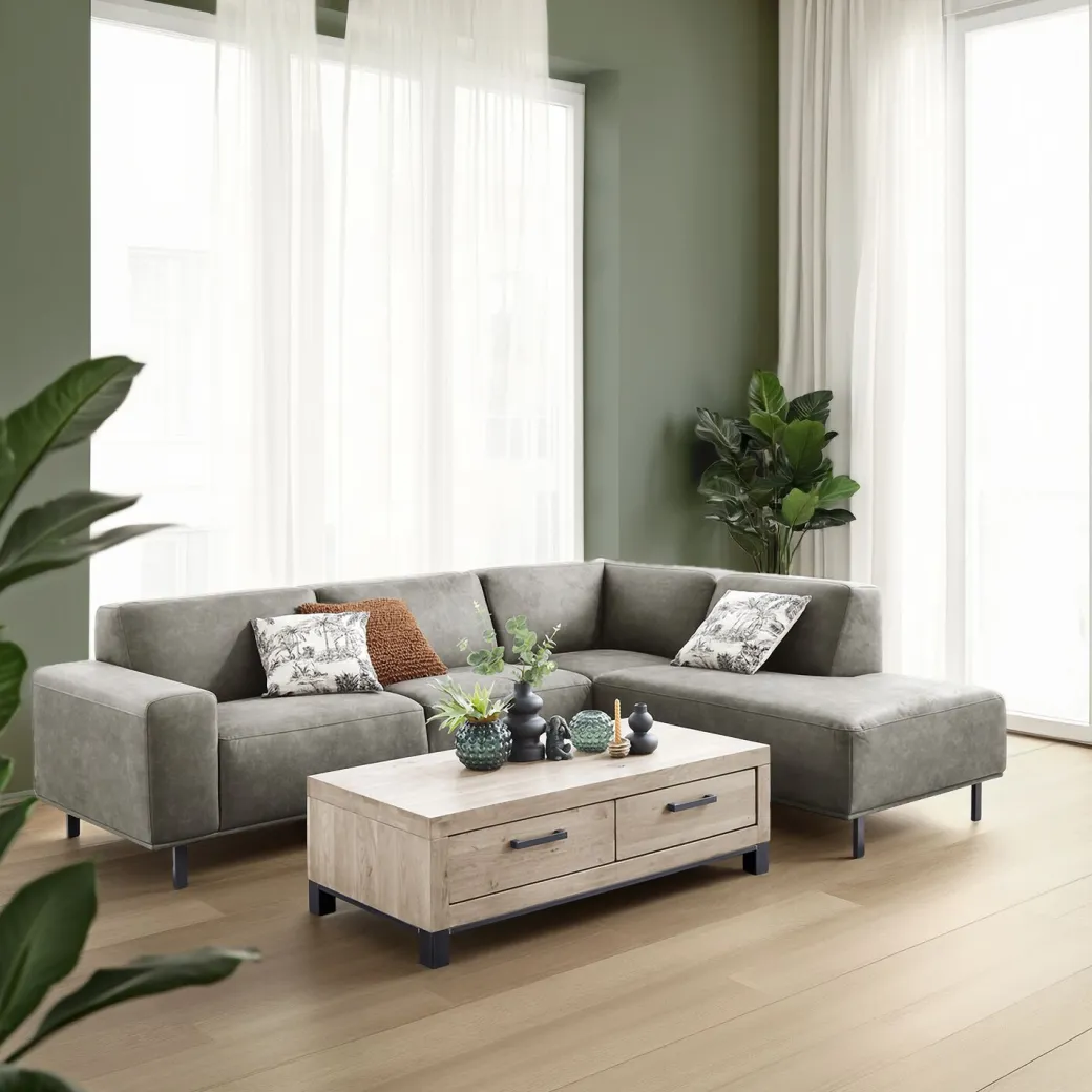 Pronto Wonen Hoekbank rechts Pantini grafiet