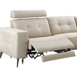 Outlet Pronto Wonen Hoekbank rechts Piorino pocketvering lichtgrijs relaxfunctie